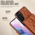 thumbnail image 3 of Case for Samsung Galaxy S21, Crossbody Wristlet Case Wallet with RFID Blocking Card Slots KickStand Flip Folio PU Leather Magnetic Protective Cover Women for Samsung Galaxy S21, Brown, 3 of 9