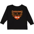 thumbnail image 3 of Inktastic Everyone is Thankful for Me with Heart and Leaves Boys or Girls Long Sleeve Toddler T-Shirt, 3 of 5