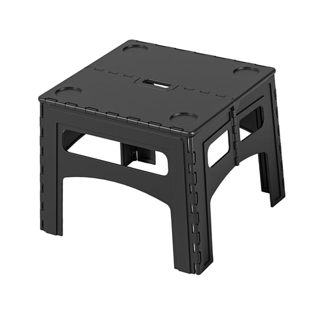 Mesa de picnic plegable compacta con asa para cocinar en el jardín mesa plegable al aire libre Negro Zulema escritorio plegable