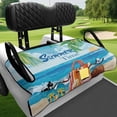 thumbnail image 3 of Bulopur Golf Seat Covers for Cart Soft Breathable Golf Cart Seat Towel Blanket with 4 Front Pockets& Nonskid Bottom Suitable for EZGO, Yamaha, Club Car, 3 of 8