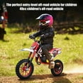 thumbnail image 7 of Seipouy 49cc Mini Dirt Bike for Kids, 2-Stroke Gas Power Off-Road Motorcycle with 10-Inch Tires Front & Rear Disc Brakes Shock Absorbing Soft Seat Cushion, Mini Motocross Motorcycle Dirtbike 40 KM/H, 7 of 7
