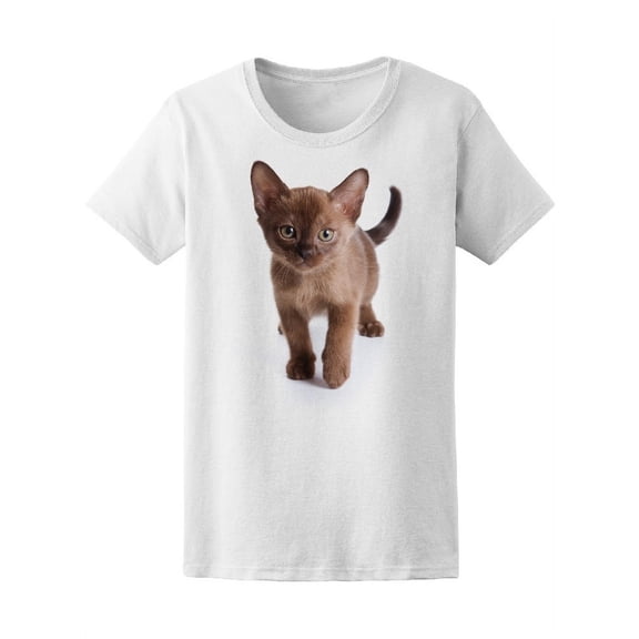 Burmese Brown Kitten T-Shirt Women -Image by Shutterstock, Female Small