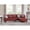 Red, variant on Malibu 97" Wide 2 Pieces Faux Leather Right Facing Sofa Set
