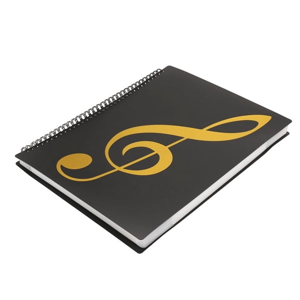 Carpeta de Partituras, 60 PáGinas, Carpeta/Soporte para Se Adapta Al TamañO Carta A4, Coro Grabable y Desmontable (Negro)