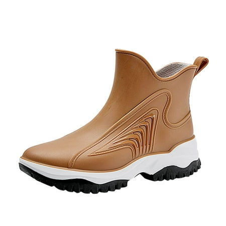 HSMQHJWE Men Boots Under 20 Rain Boots Women Size 7 Women S Fashion Rain Shoes Outside Waterproof Shoes Kitchen Rubber Shoes Soft Bottom Comfortable Middle Tube Rain Boots Zippe Rain Boots For Women