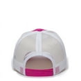thumbnail image 7 of Outdoor Cap Fuchsia & White Ladies Baseball Cap – Low Profile Heavy-Wash Trucker Hat with Mesh Back, Adjustable, One Size, Blank Style, 7 of 7