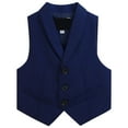thumbnail image 4 of Utlike Boys Top Children'S Suit Vest Formal Dress Gentleman'S Vest Elegant Tuxedo Vest Flower Boys Vest Navy Leisure Tee For Daily Wear , 13 Years-14 Years, 4 of 7