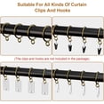 thumbnail image 4 of 50 Pcs Metal Curtain Rings with Eyelets, 1 inch Inner Diameter Drapery Rings Apply for Curtain Rods, Bronze(Fits Up to 3/4-Inch Rod), 4 of 8