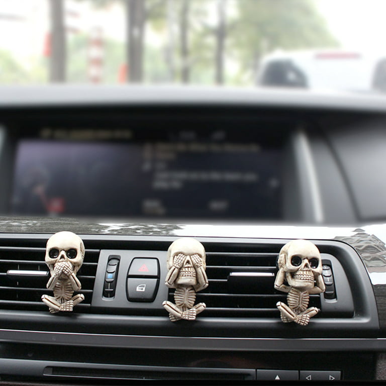 3pcs Skull Car Air Freshener Vent Clips Car Air Conditioner Clips Car  Perfume Clips Car Vent Decoration Skull Car Interior Aromatherapy Auto  Accessories for Office Home Decor 