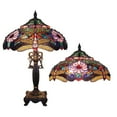 thumbnail image 2 of CHLOE Lighting ZYGO Tiffany-style 2 Light Dragonfly Table Lamp 19" Shade, 2 of 5
