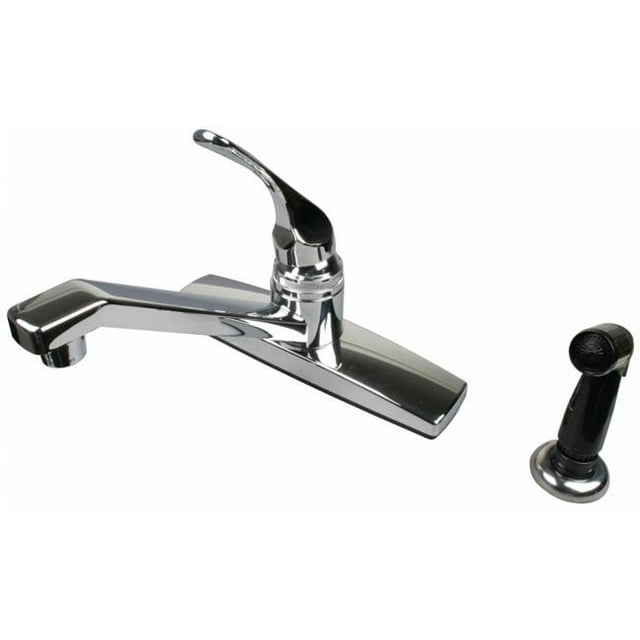 Ultra Faucets UF08015 Single Handle Chrome Non-Metallic Series Kitchen Faucet Wi