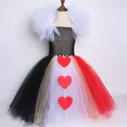 thumbnail image 4 of Disfraz de Reina de Corazones para Niñas, Vestidos de Fiesta de Carnaval Elegantes, Vestido de Princesa con Tutú de Reina Roja del País de las Maravillas, Disfraces de Halloween para Niños, 4 of 5