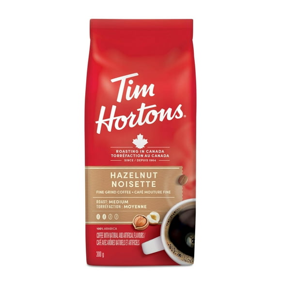 Tim Hortons Hazelnut Light Medium Roast Coffee, 300 g