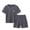 Grey, variant on Laipiong Girls Outfits Set Soft Short Sleeve Pajama Set Comfortable Kids Homewear Loungewear For Daily Wear And Relaxation Grey 3-4