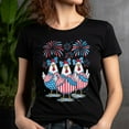 thumbnail image 5 of Patriotic Chicken Squad T-Shirt, Funny Red White Blue Farm Graphic Tee, White, L, 5 of 6