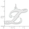 thumbnail image 4 of Sterling Silver Large Rhodium-Plated Fancy Script Letter Z Initial Charm (Width 18.52) (Length 25.65) - Jbsp, 4 of 5
