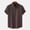 Coffee, variant on ZVNAΖH Mens Cotton and Linen Shirts Summer Casual Short Sleeve Shirts Button Stand Up Collar Shirts Beach Vacation Shirts