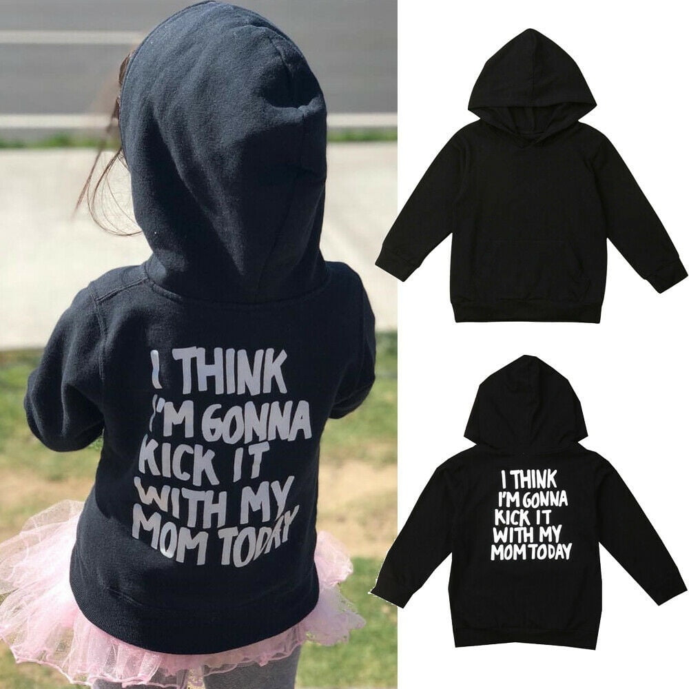 Toddler Kids Baby Girl Hooded Letter T-shirt Pullover Blouse Hoodie Top⭐⭐⭐⭐⭐