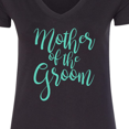 thumbnail image 4 of Inktastic Wedding Mother of the Groom in Teal Women's V-Neck T-Shirt, 4 of 5