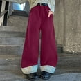 thumbnail image 2 of Girls Sweatpants Fashion Loose Wide Leg Sports Casual Joggers with Pockets Kids Clothes Girls Size 5-15, 2 of 5