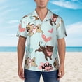 thumbnail image 4 of Bixox Men's Hawaiian Shirts Men's Cute Pug Dogs Print Short-Sleeve Shirt-3X-Large, 4 of 8