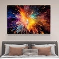 thumbnail image 4 of Póster enmarcado de fuegos artificiales en amarillo, azul y morado, para decoración de dormitorio, paisaje deportivo, oficina, habitación, regalo, estilo marco, 40 x 60 cm, 4 of 8