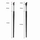 thumbnail image 2 of Ultra Slim Angled Eyebrow Brush for Precise Detailing, Foil Tip Makeup Tool for Brows and Under Eye, 2/5 Pieces, 2 of 5