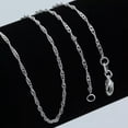 thumbnail image 4 of K-KED Bulk 925 Silver Water Wave Link Chain Necklace Pendant Delicate Jewelry findings 16"-30"-22"-5pcs, 4 of 9