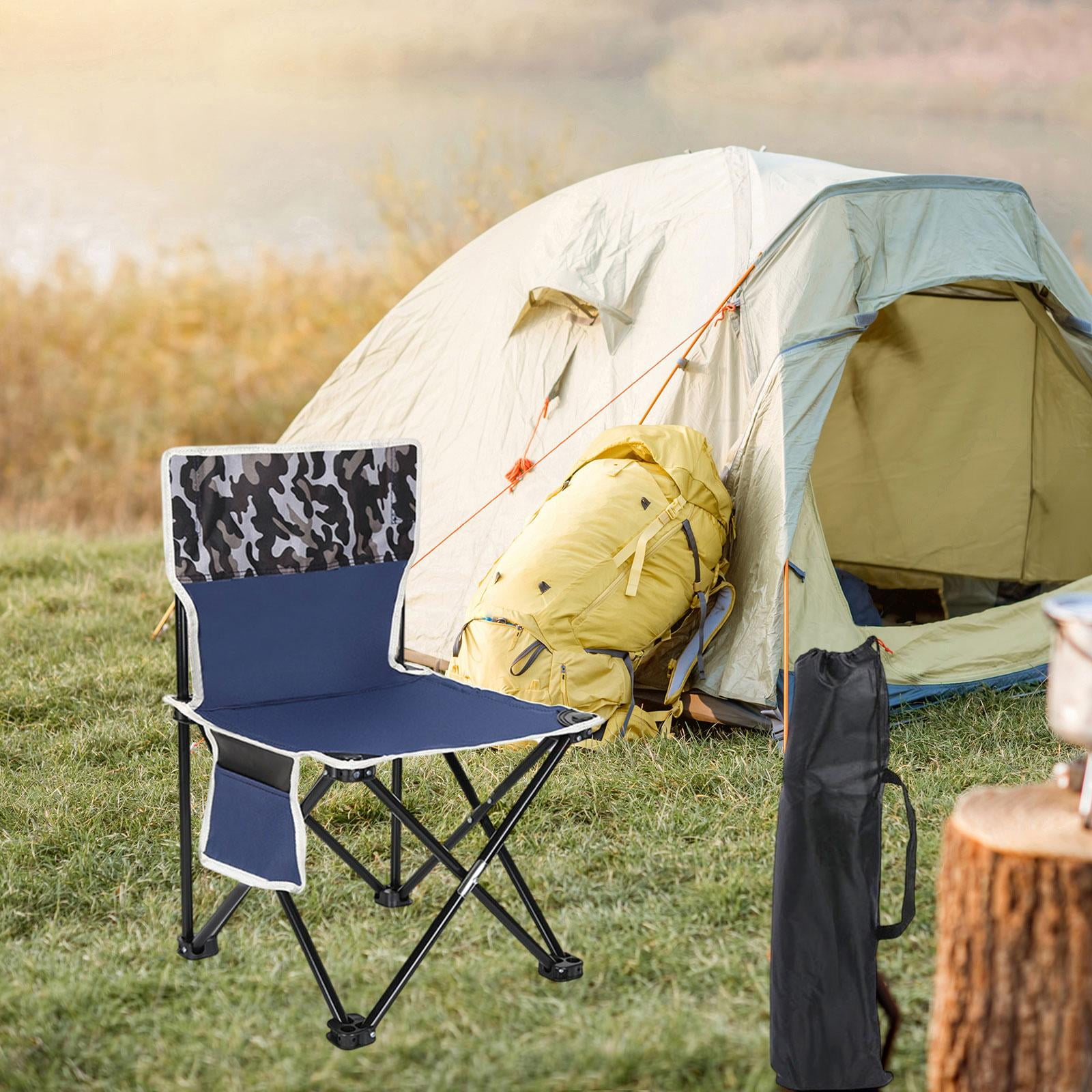 Camping Stool Folding Chair Mini Portable Stool Camping Chair for BBQ, Camping, Fishing, Travel, Hiking, Garden, Beach, Oxford Cloth with Carry Bag