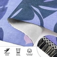 thumbnail image 4 of Purple Lotus Leaf Bedroom Runner Rug 2'x 6' Non Slip Carpet Indoor Home Area Rug Living Room, 4 of 8
