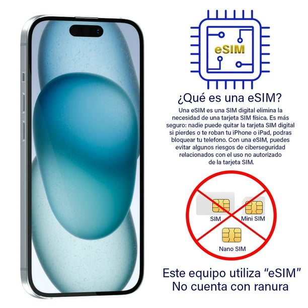 Smartphone Apple iPhone 15 128 Gb Azul Grado A Reacondicionado