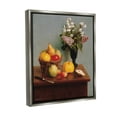 thumbnail image 4 of Stupell Industries Fruit & Flowers Still Life Food & Beverage Painting Gray Floater Framed Canvas Art Print Wall Art, 17 x 21, 4 of 10