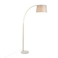 thumbnail image 5 of LumiSource White Marble, Antique Brass, Grey Linen March Floor Lamp, 5 of 7
