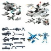 Transforming Robot City Police Station Building Kit, Weapons Toys Figures, Military Battleship Building Toy, Cop Car, Patrol Boat, Helicopter, Airplane Building Playsets for Boys and Girls Ages 5-7