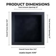 thumbnail image 3 of 12x12 Shadow Box Frame Black Wood | With a 3/4" Usable Display Depth | Includes a Black Real Suede, 3 of 6