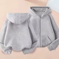 thumbnail image 6 of Gubotare Girls Zip Up Hoodies Teen Fleece Full-Zip Sweatshirts Jacket Casual Fall Hoodie with Pocket Grey,Size 7-8 Years, 6 of 7