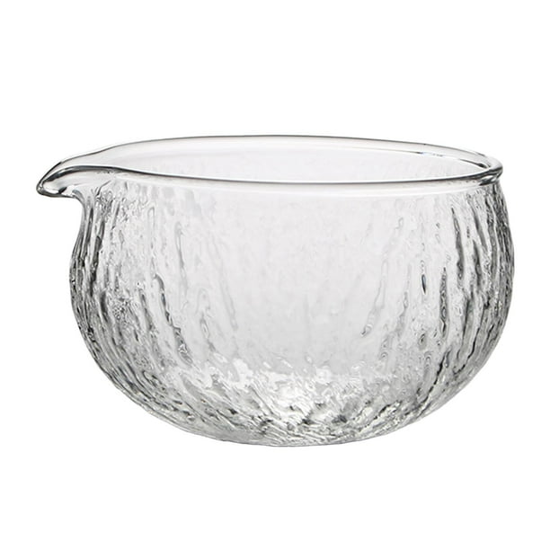 Cuenco de Matcha de Vidrio de 500ml con Vertedor, Taza de Té, Regalo, Taza de Matcha de Vidrio de Borosilicato Alto para Oficina, Agua Fría/ Sunnimix Cuenco de Matcha