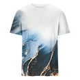 thumbnail image 3 of Teissuly Men Casual Fashion Round Neck Pullover Print T-Shirt Short Sleeve Tops, 3 of 4