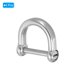 thumbnail image 3 of Uxcell D-Ring Shackle, 4 Pack 1/2 Inch Inside Width Steel U Shape Small Shackles, Silver, 3 of 5