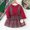 Red, variant on NAISIBABY Girls Red Plaid Dress, Ruffled Long Sleeve Cotton Casual Holiday Princess Dress Red 18-24Months