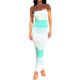 thumbnail image 1 of Lucakuins Mujer Bodycon Maxi Vestido Largo, Verano Sin Mangas Bandeau Contraste Color Acanalado Vestido de Punto Lucakuins  moda, 1 of 9