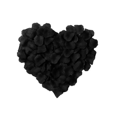 Pink Flower Shape - 500pcs Artificial Silk Rose Flower Petals Wedding Party Decor Bulk Black