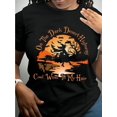 thumbnail image 1 of Women'S Short Sleeve Witch Graphic Tee - "on The Dark Desert Highway, Cool Wind in My Hair" Design, Casual Loose Fit, Round Neck, Fall & Spring Top, Fall Fashion | Witchcraft Design, 1 of 6