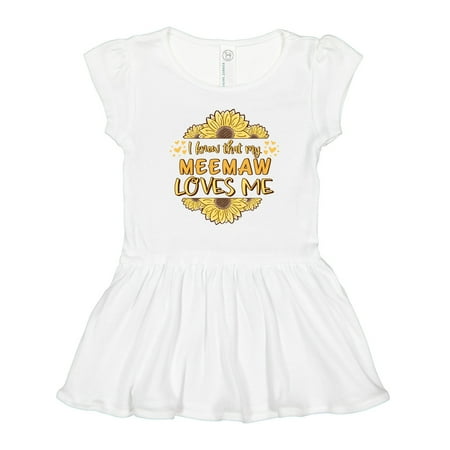 

Inktastic I Know That My Meemaw Loves Me Gift Toddler Girl Dress