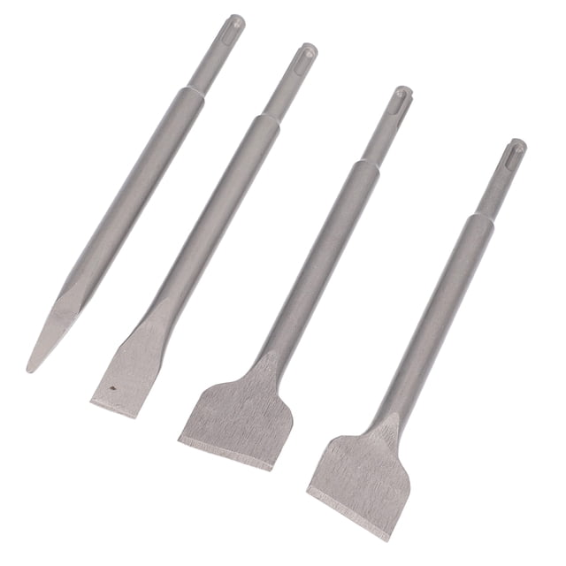 Cinceles planos Pointand, 4 cinceles de martillo eléctricos, cinceles de martillo perforador, juego de cinceles de hormigón, funcionalidad versátil