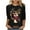 Black-2, variant on Womens Christmas Shirts Plus Size 3/4 Sleeve Tunic Tops Funny Reindeer Print Graphic Tees Holiday Casual Round Neck Loose Blouse Black M