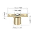 thumbnail image 2 of Unique Bargains Door Furniture Closet Drawer 12.5mm Shaft Dia Brass Ball Catch Latch Catcher 5Sets, 2 of 4