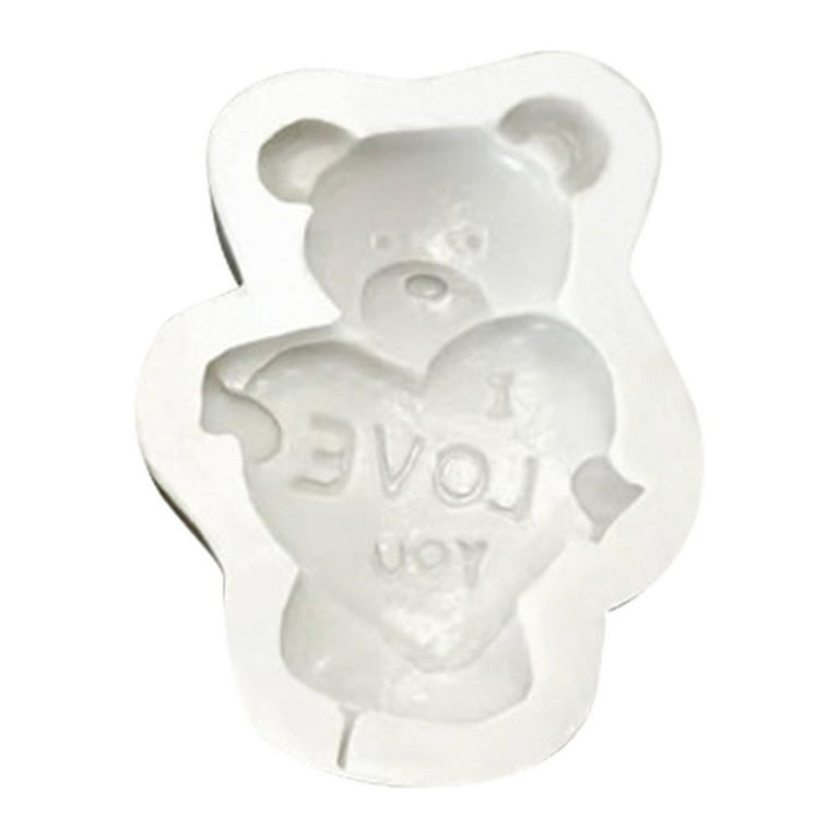 OAVQHLG3B Bear Chocolate Silicone Molds,3D Teddy Bear Breakable