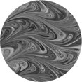 thumbnail image 1 of Ahgly Company Machine Washable Indoor Round Transitional Black Area Rugs, 4' Round, 1 of 7