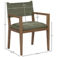thumbnail image 2 of Bowery Hill Contemporary Olive Linen Textured Fabric Dining Arm Chair, 2 of 10